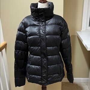 Lauren Ralph Lauren Black Puffer Packable Mock Neck Jacket Size Women’s L EUC